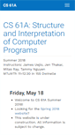 Mobile Screenshot of cs61a.org